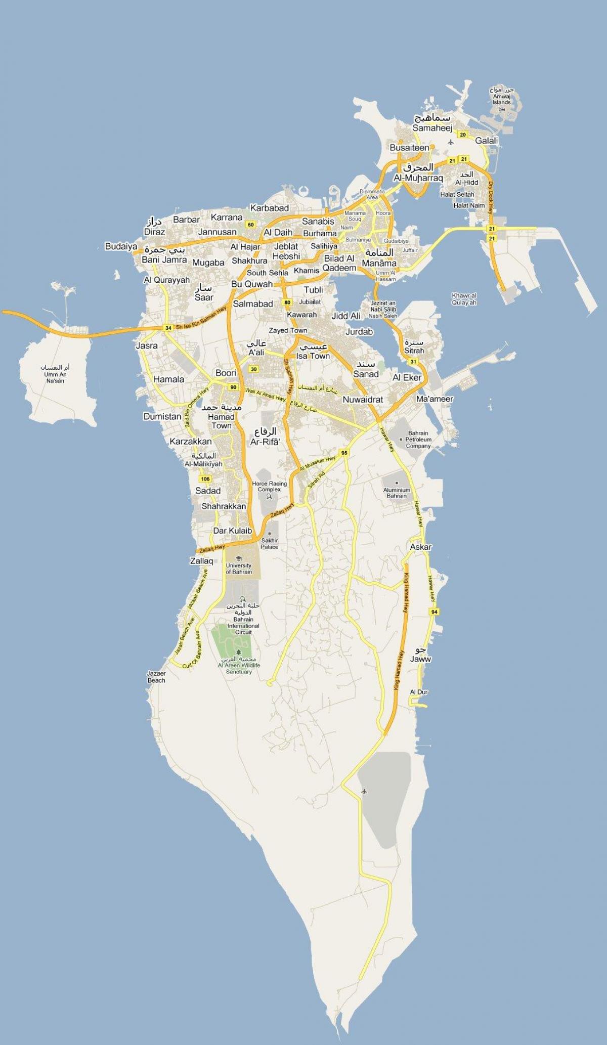 mapa street mape z Bahrajnu