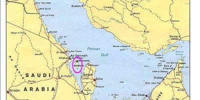 Mapa ostrova Bahrajn 