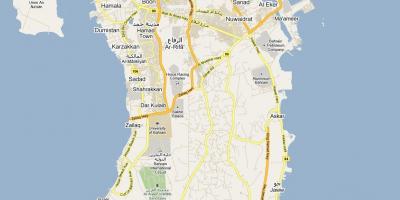 Mapa street mape z Bahrajnu