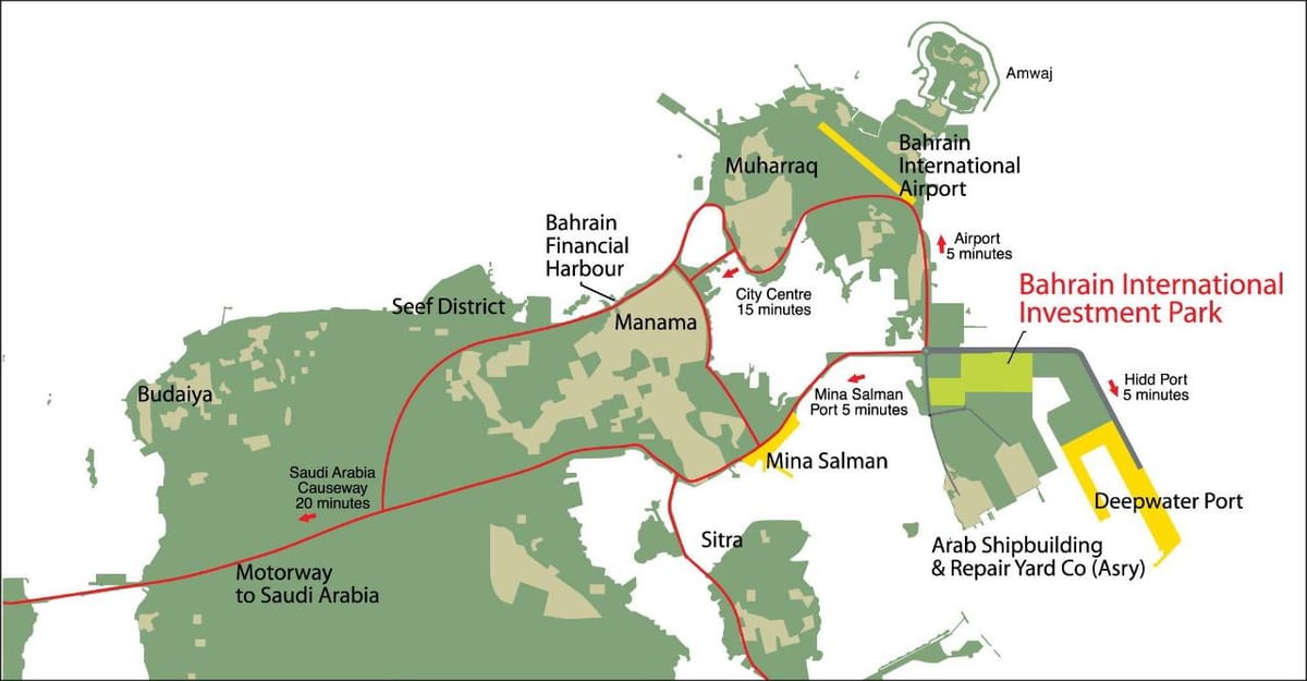 mapa Bahrajn 2030
