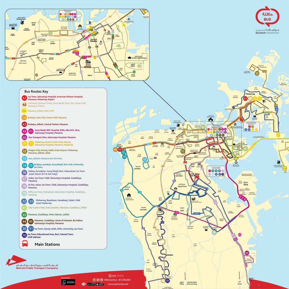 mapa Bahrajn bus