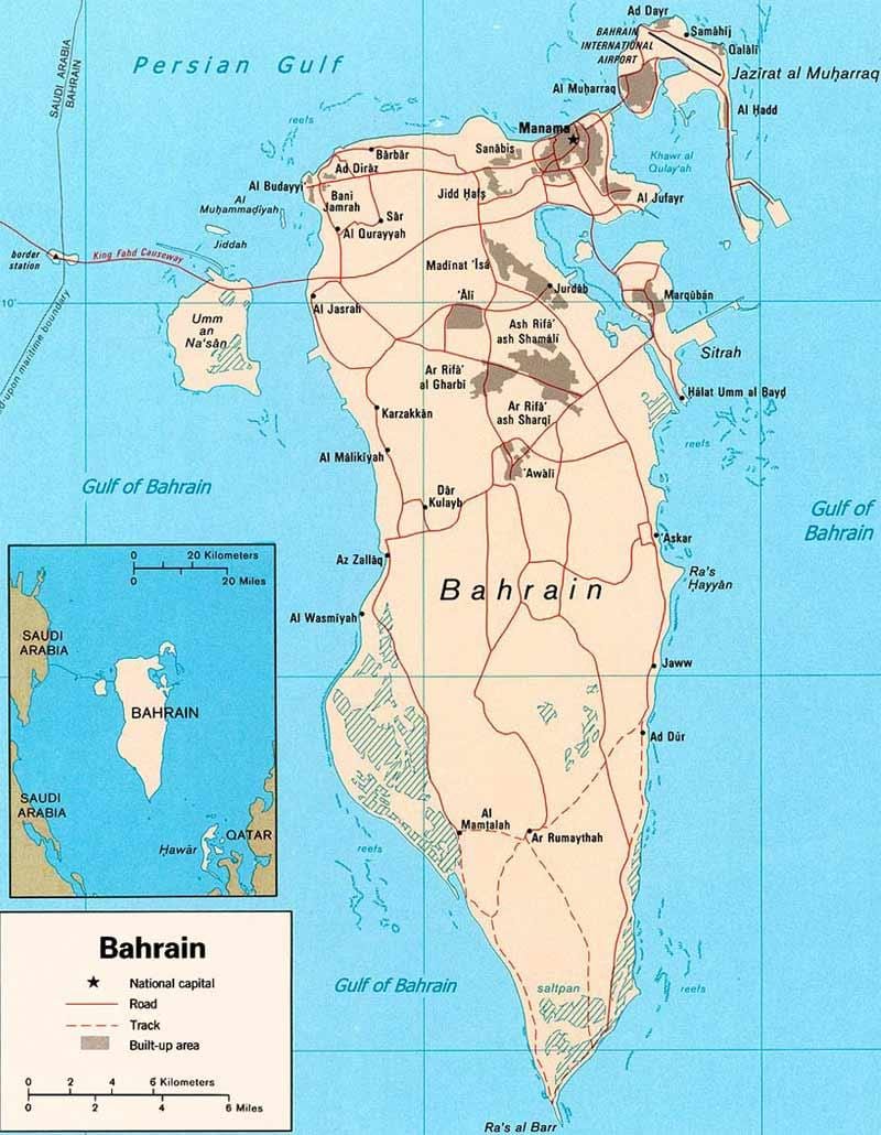Bahrajn cesty mapu