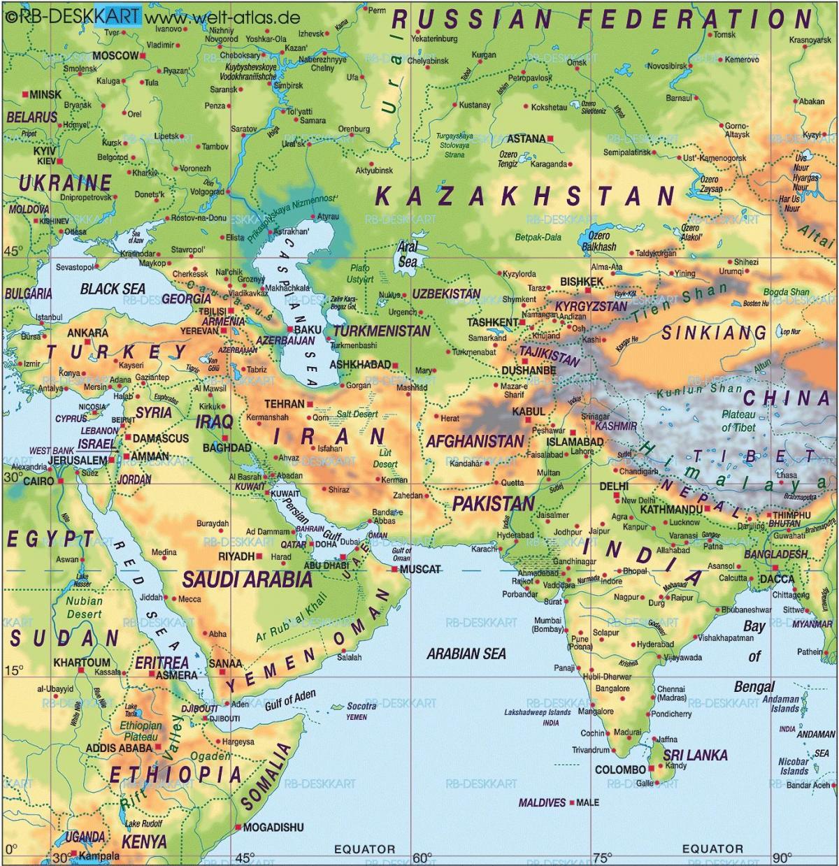 mapa Bahrajn mapa atlas sveta