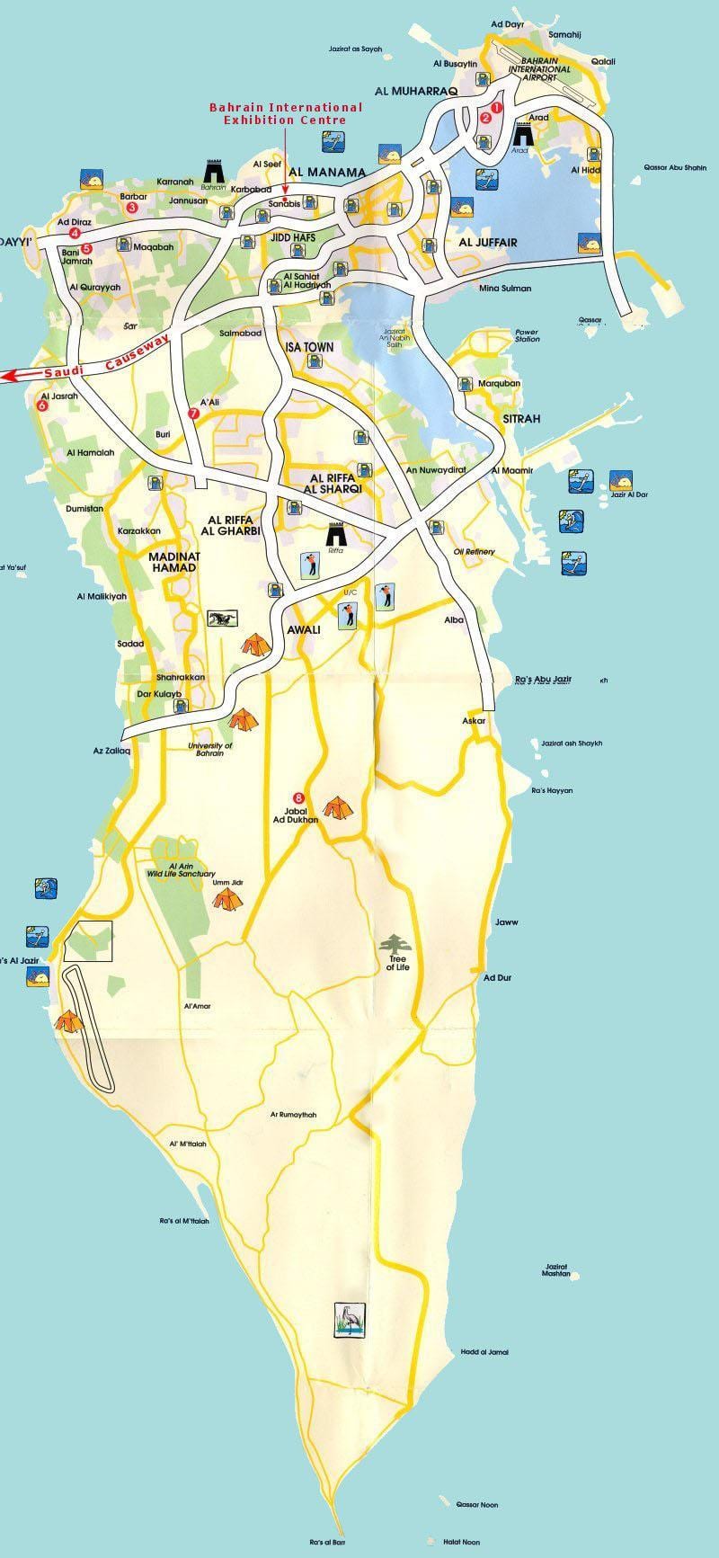 mapa Bahrajn souk