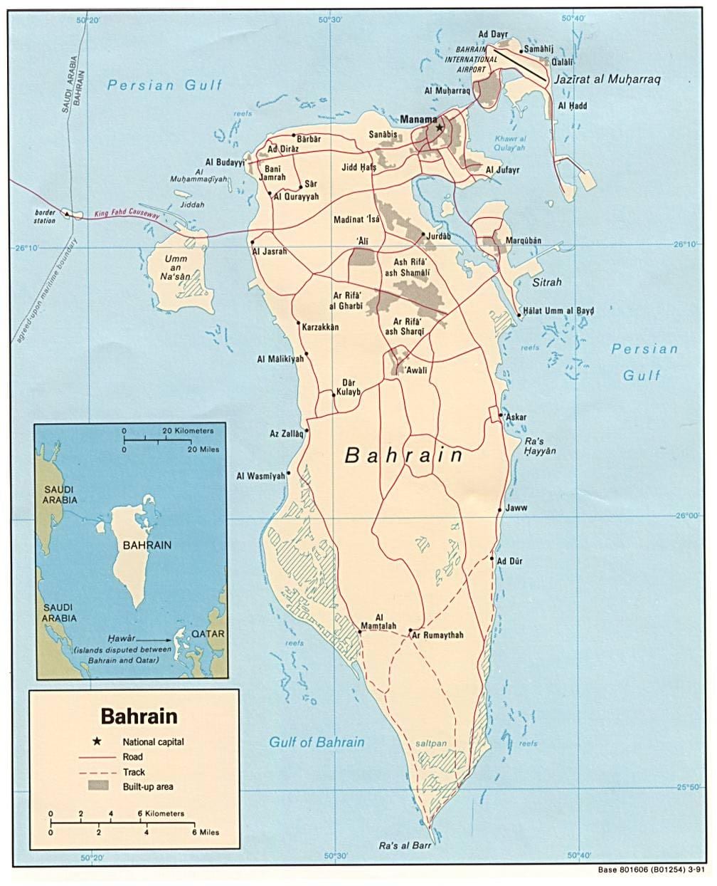 mapa výstavy cestnej Bahrajn