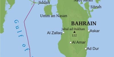 Mapa Bahrajn most