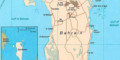 Mapa Bahrajn road map locator